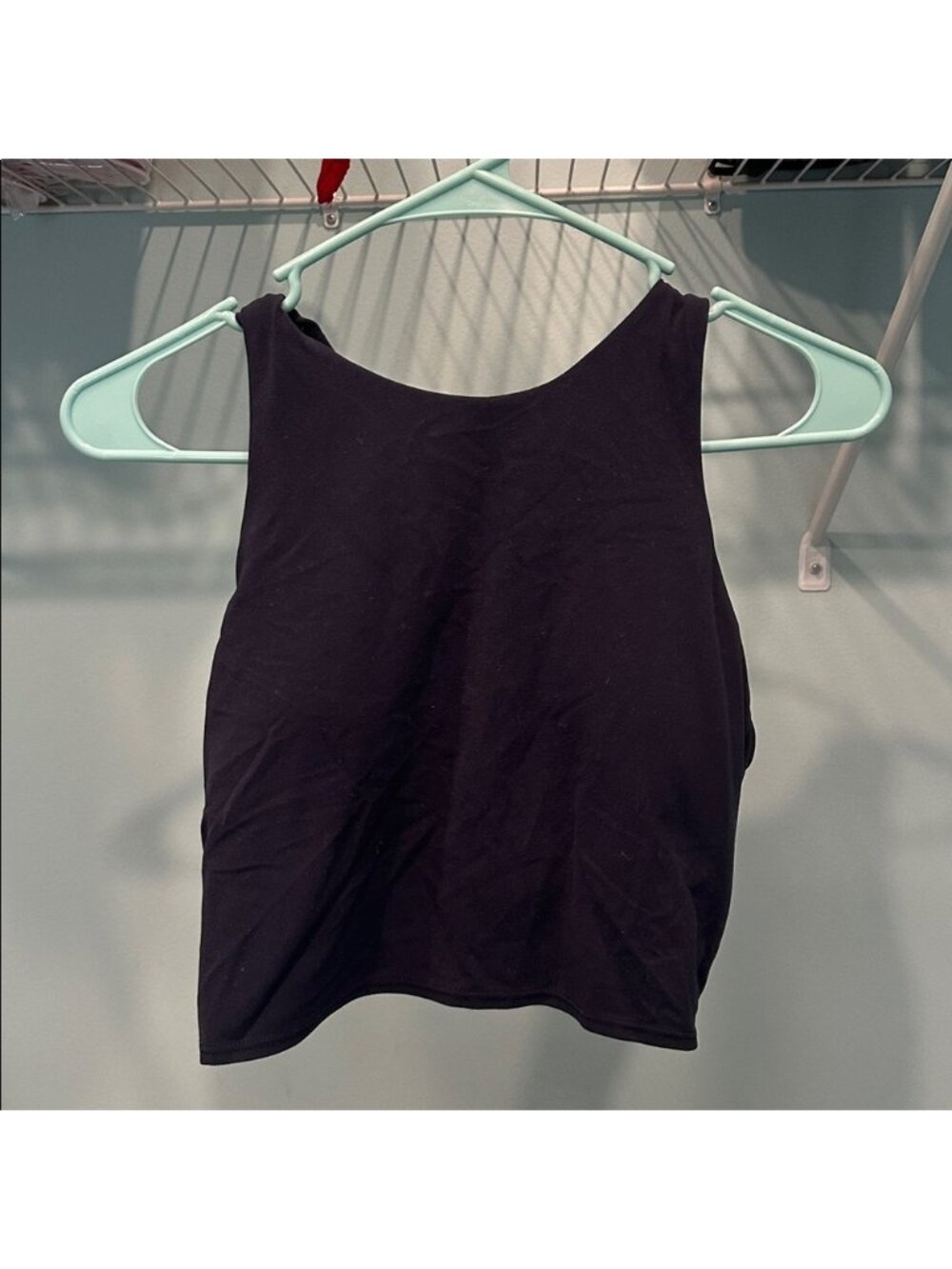 Navy Sleeveless Crop Top